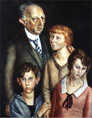 Otto Dix: Rechtsanwalt Dr. Fritz Glaser mit Familie, 1932 - Fotoquelle: Sächsische Landesbibliothek/ Staats- und Universitätsbibliothek Dresden Abt. Deutsche Fotothek - Sign.LD: 196 291 a Dix, (c) VG Bild-Kunst, Bonn 2001